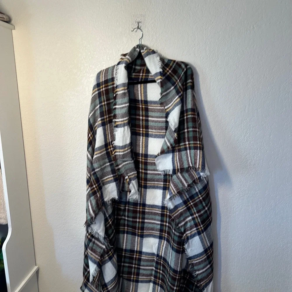 Oversized Blanket Scarf Plaid Tartan Shawl Wrap‎ Women Winter Fall Fashion